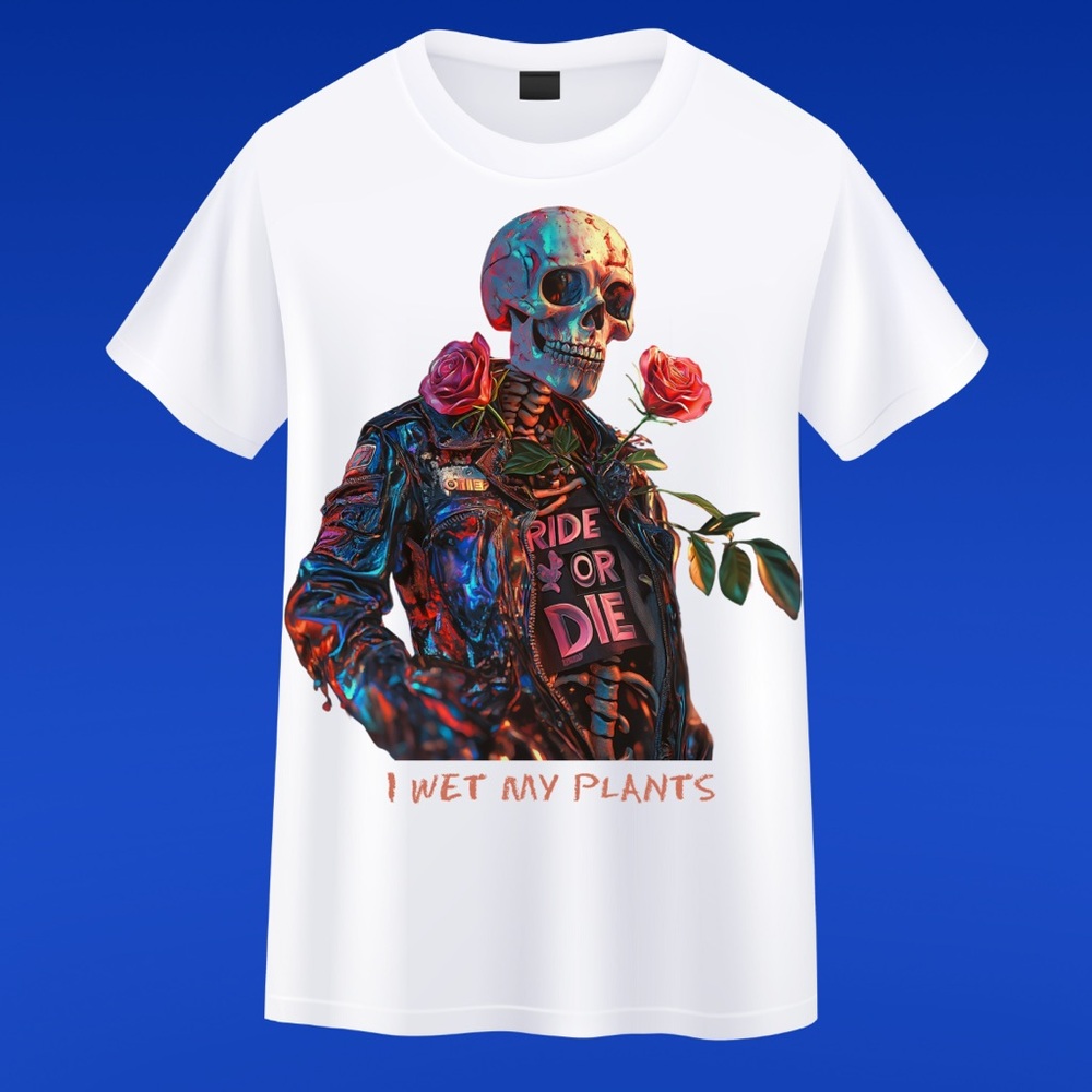Big and Tall - White Short Sleeve Tee with Artistic Graphic